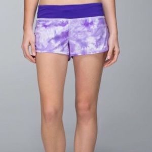 lululemon Speed Short - Size 6 - Lavender Tie Dye